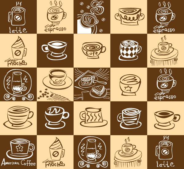 free vector Lovely coffee theme vector 3